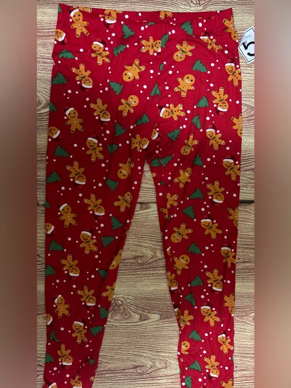 Carter's Red Gingerbread & Green Tree Holiday Leggings